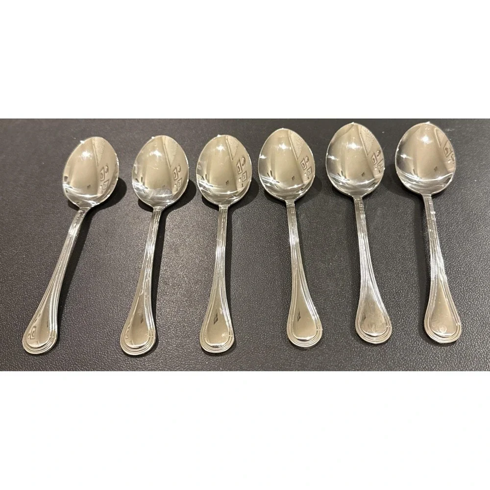 Pfaltzgraff Sturbridge Soup Spoons Spoon Stainless‎ Steel Flatware Set Of 6